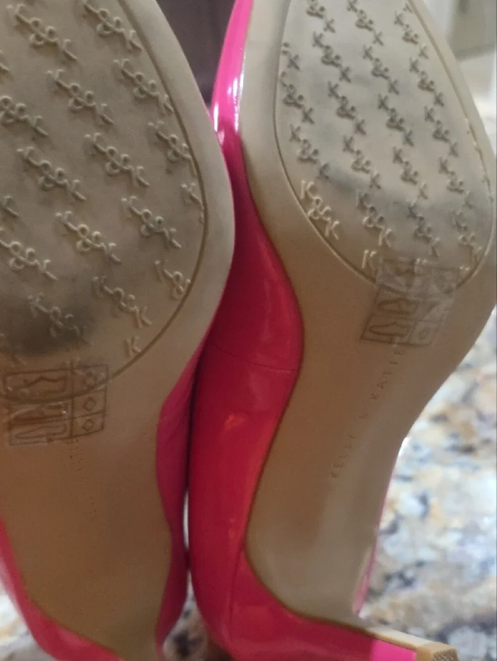 Kelly & Katie Hot Pink Patent Pointed-Toe Pumps
